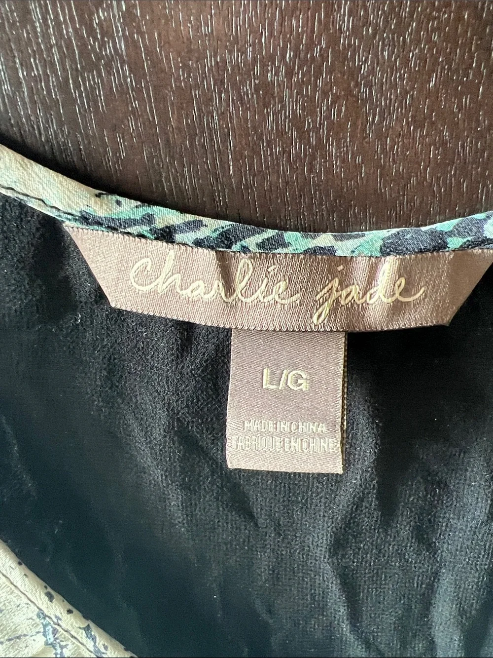 Charlie jade silk snakeskin print sheer back top - Picture 3 of 6